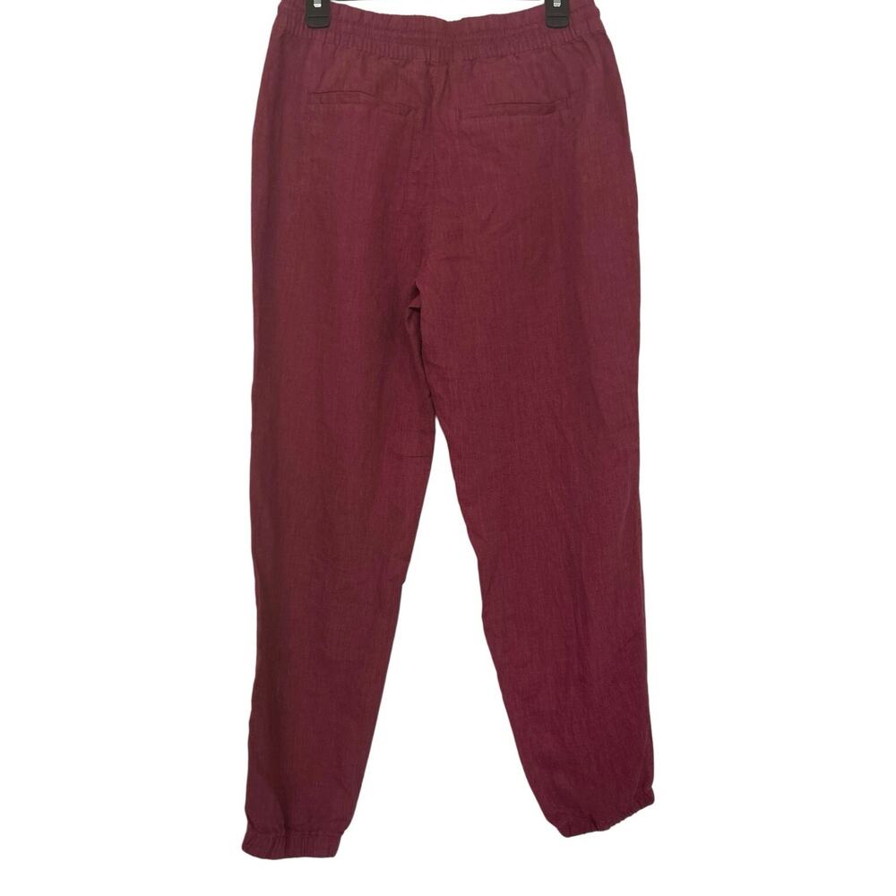 Athleta Retreat Linen Jogger Pants Coffeeberry 6 NWT Resort Vacation Summer - Picture 3 of 15